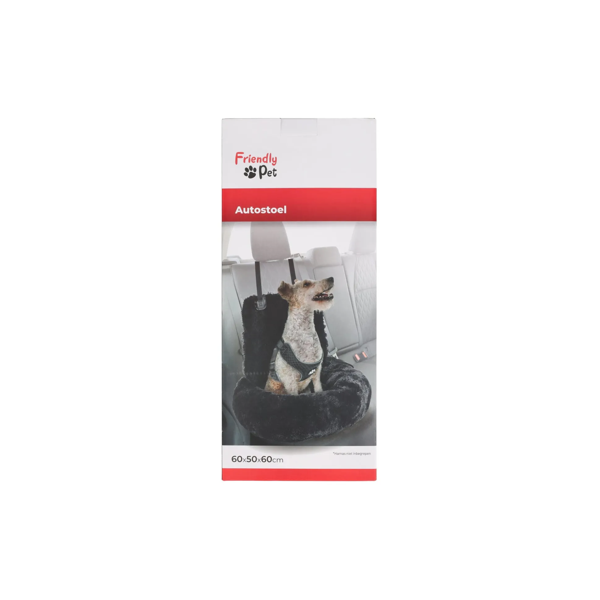 Autostoel hond Krems zwart 60x50x20cm