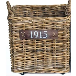 Bak rotan met wielen 50 x 50 cm