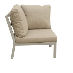 Bank hoek Brozzi milky grey met kussens