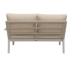 Bank 2-zit links Brozzi milky grey met kussens