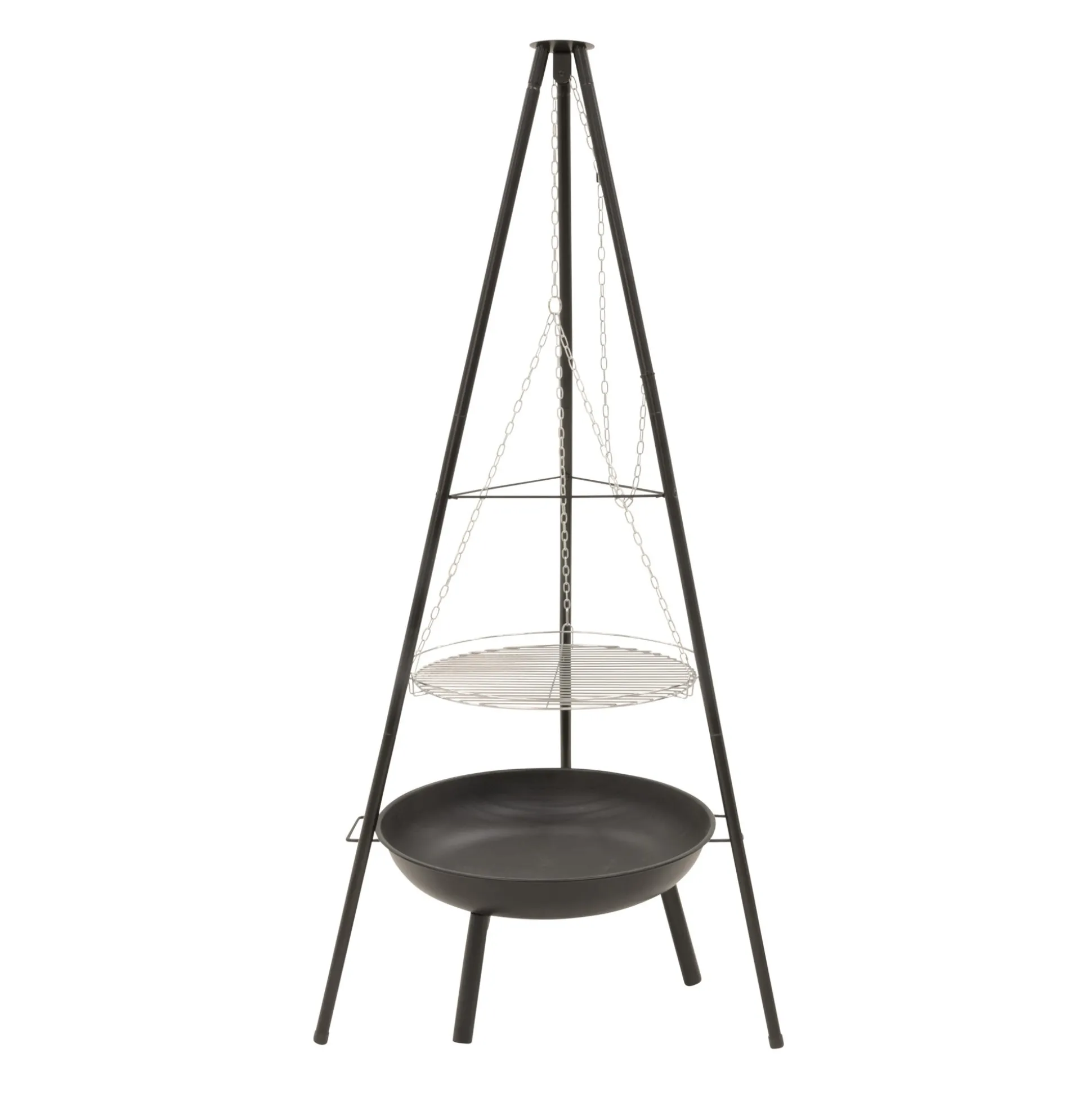 Barbecue hangend + driepoot 152 cm