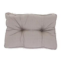 Basic taupe lounge rugkussen 60x40