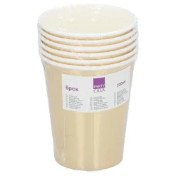 Beker papier 6st 2 assorti