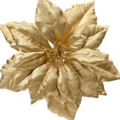 Bloem kerstroos goud 24 cm