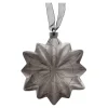 Bloem met lint grijs 19 cm 20 LED-ww