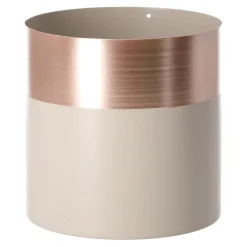 Bloempot 13 x 13 cm grijs rose gold