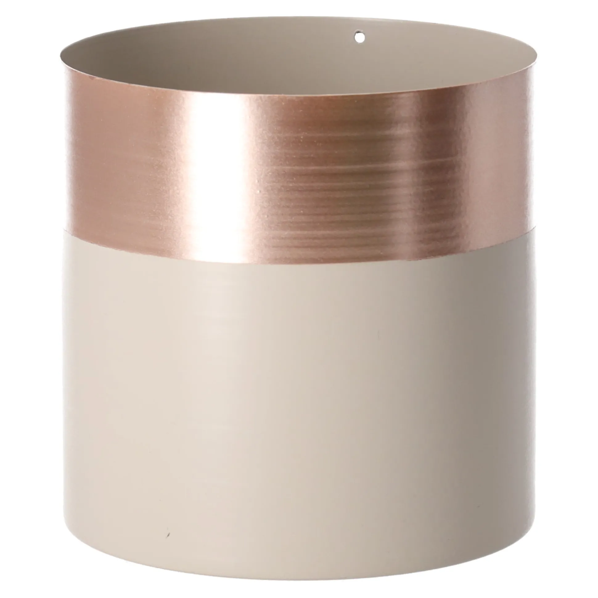 Bloempot 13 x 13 cm grijs rose gold