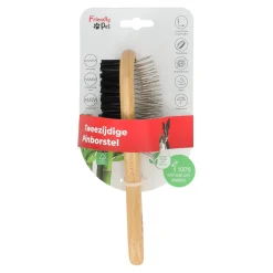 Borstel huisdier tweezijdig bamboo FP
