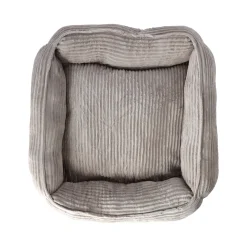 Dierenmand stripe design 65x60x20cm taupe