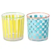 Drinkglas Paola A 9 cm 2 assorti