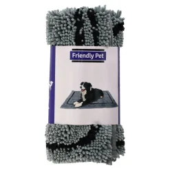 Droogloopmat hond 76x53cm grijs