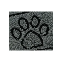 Droogloopmat hond 76x53cm grijs