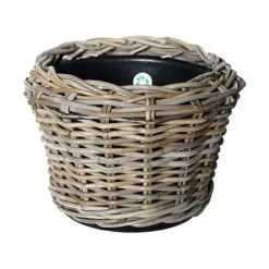 Drypot rattan rond grijs 27 x 20 cm