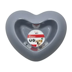 Eet en drinkpot hart blauw 250ml