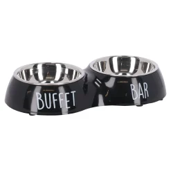 Eetpot duo buffet zwart 2x230ml
