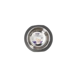 Eetpot hond ribbel zwart 160ml