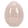 Ei glas 10 LED roze 16 cm