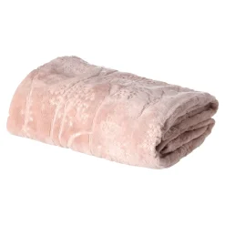 Fleece deken flower 130 x 170 cm roze