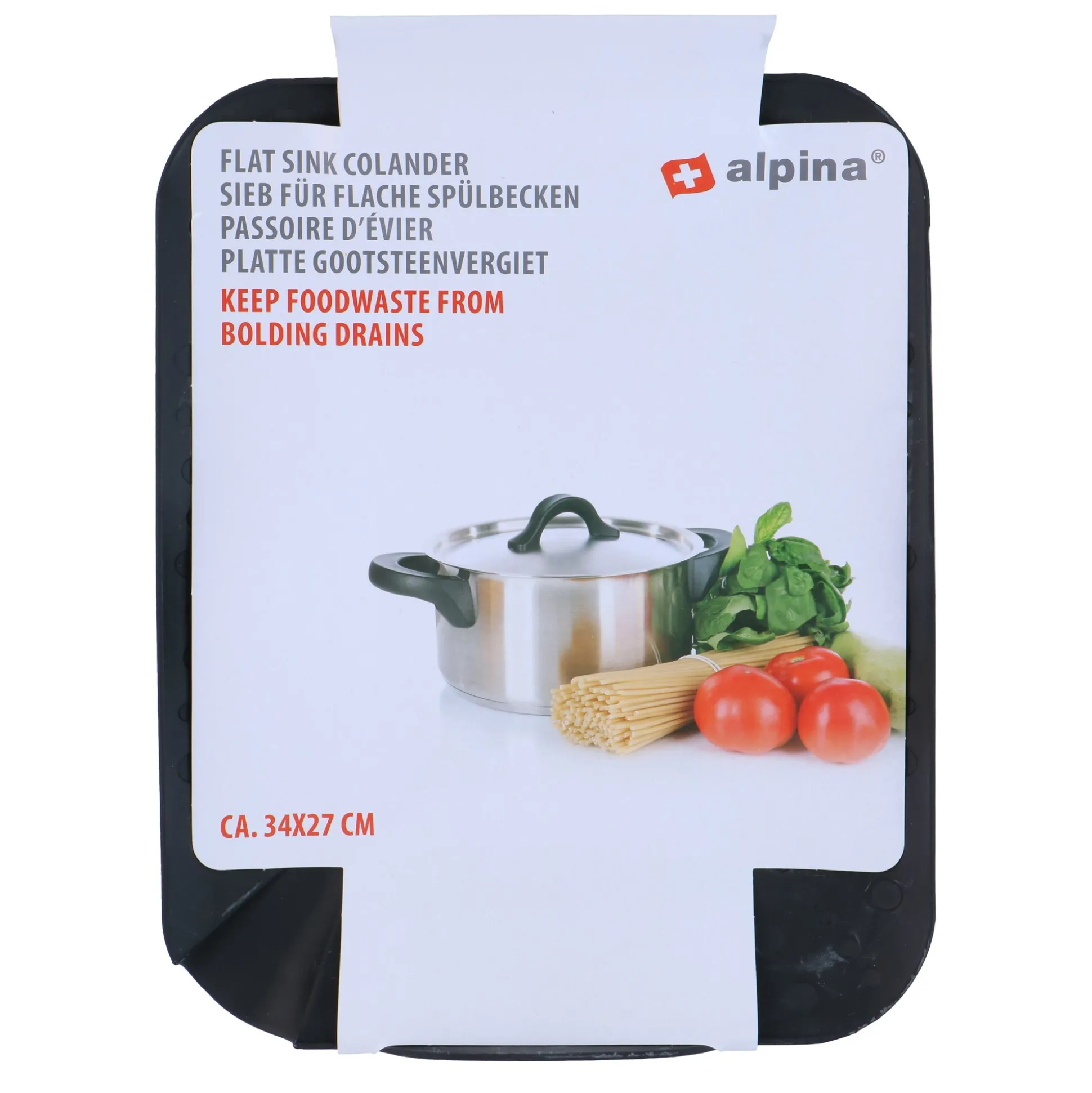 Gootsteenvergiet PP 34x27cm Alpina