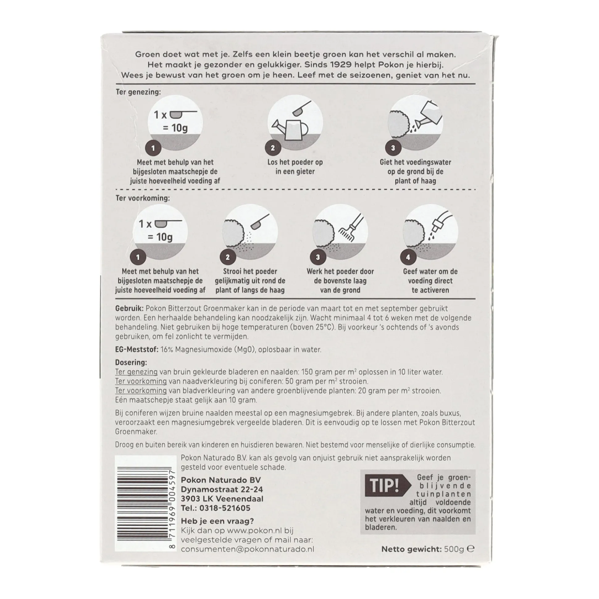 Groenmaker bitterzout 500G Pokon