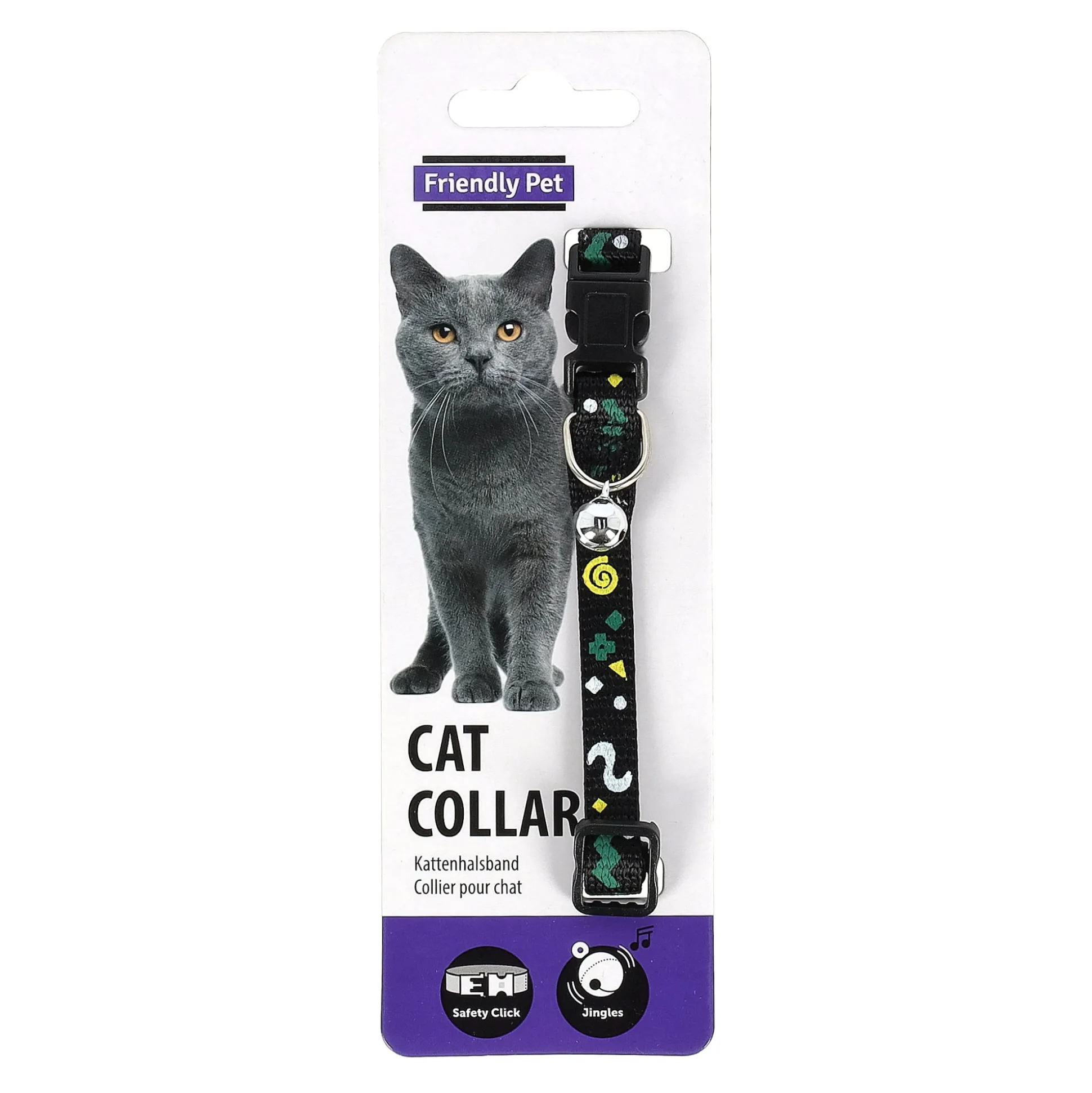 Halsband kat feest 10mm x 25-35cm