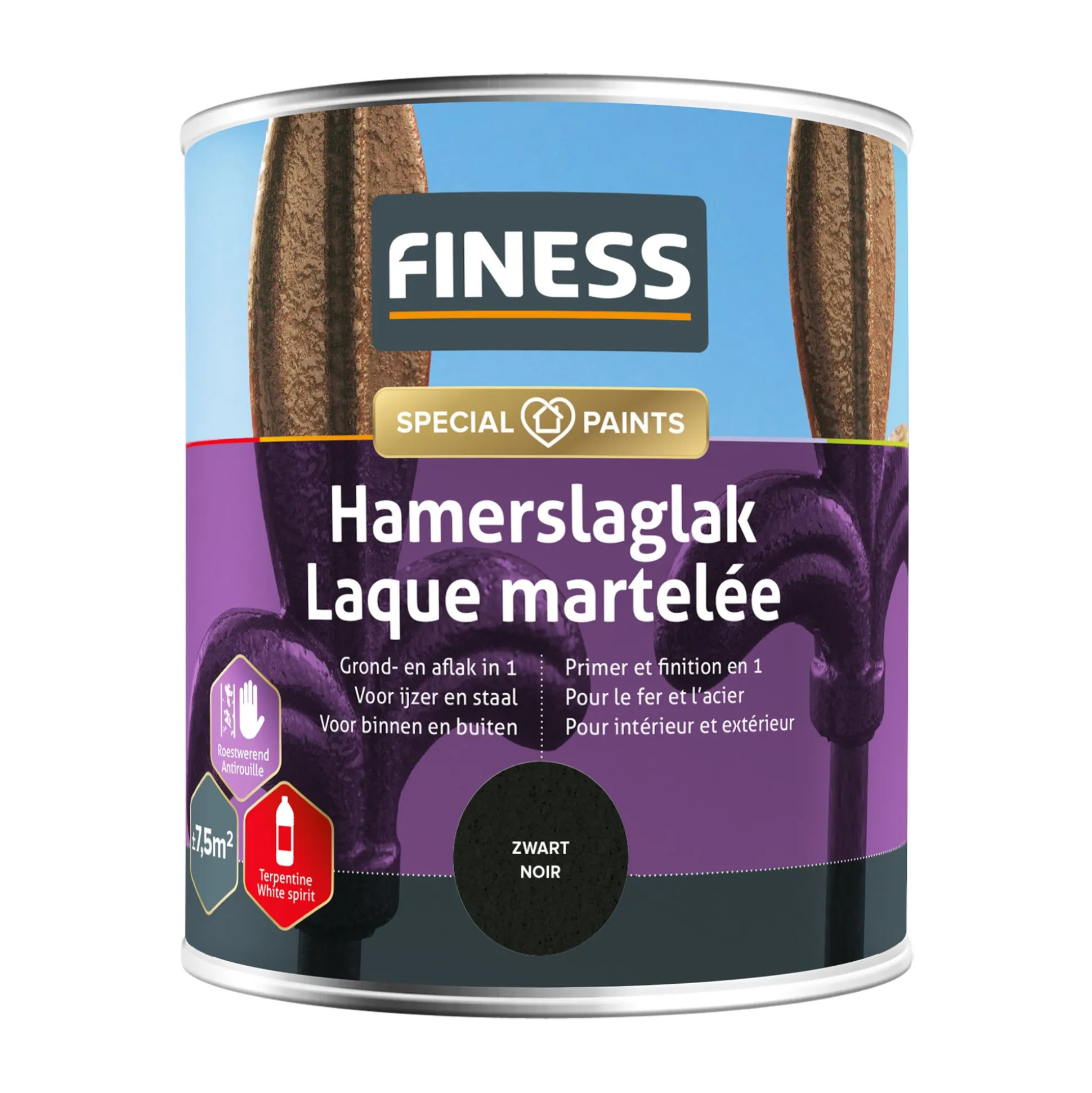 Hamerslag zwart 1487 750ml Finess