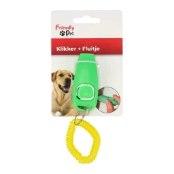 Hondenfluitje + klikker Xoe rood Friendly Pet