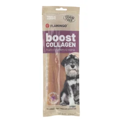 Hondensnack boost strips kip met collageen 60 g
