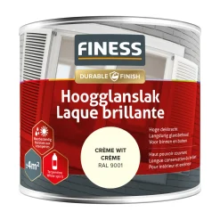 Hoogglans crème wit 14204 250ml Finess