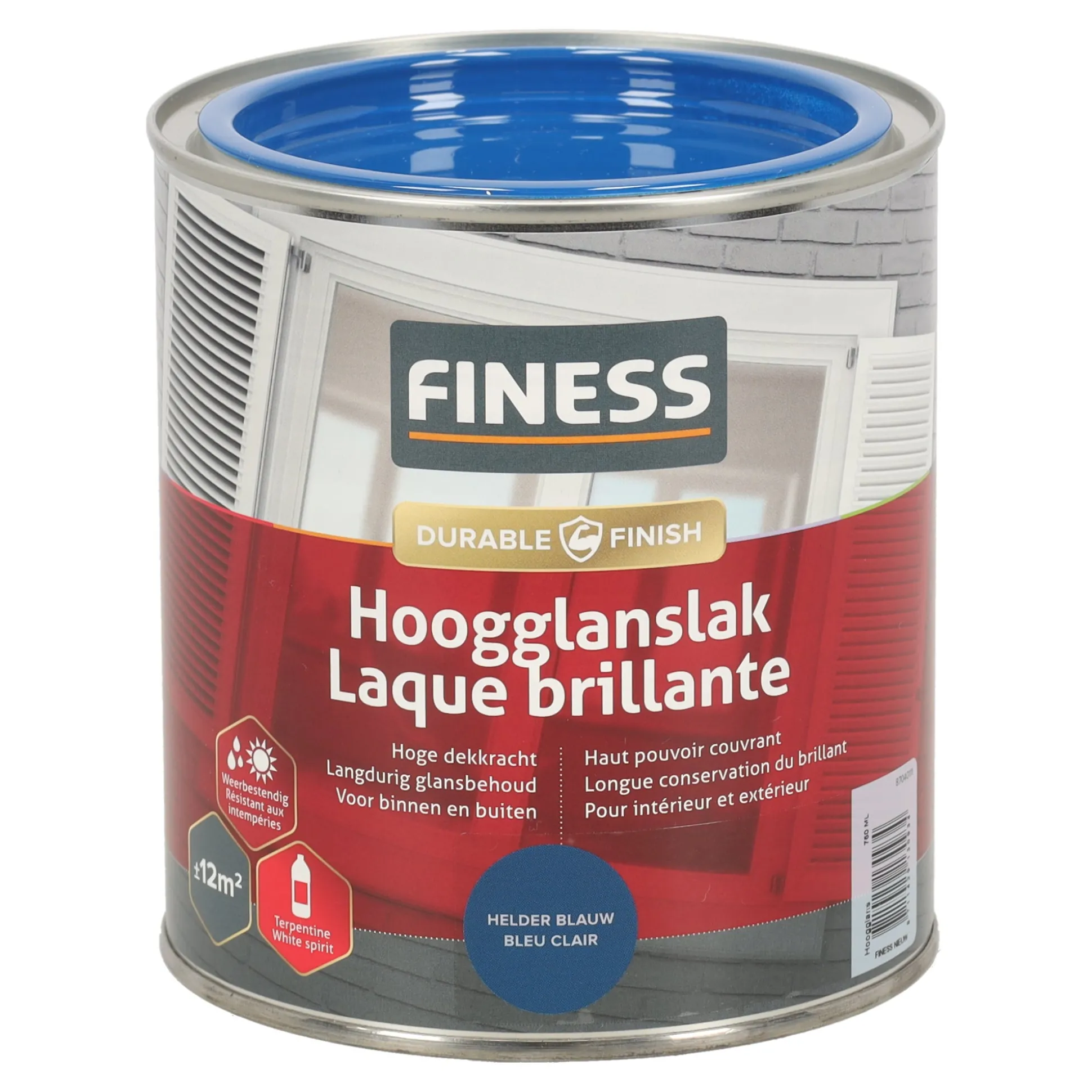 Hoogglans helder blauw 1429 750ml Finess