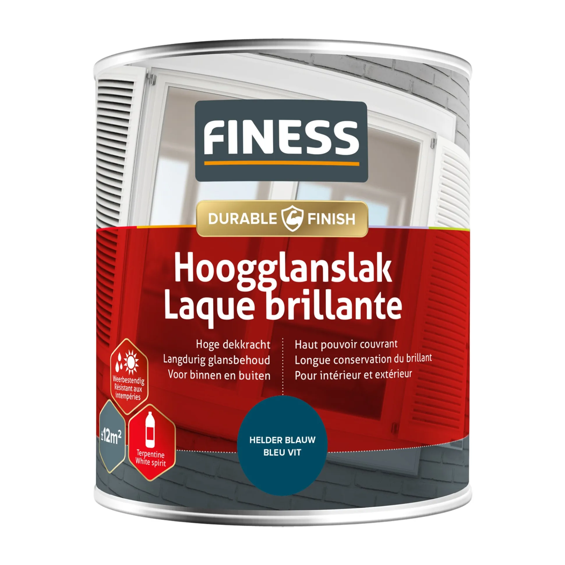 Hoogglans helder blauw 1429 750ml Finess
