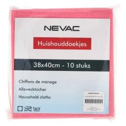 Huishouddoek 38 x 40 cm roze 10st