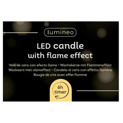 Kaars led glitter goud 15 cm