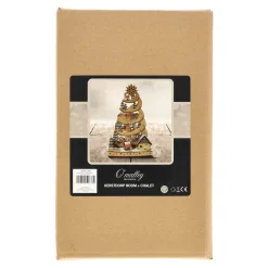 Kerstdorp boom en chalet 20 x 33 cm