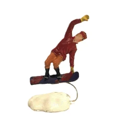 Kerstdorp snowboarder rood
