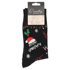 Kerstsok Merry zwart 39-43
