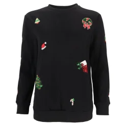 Kersttrui Bisou zwart S