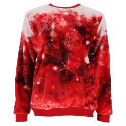 Kersttrui soft sneeuwvlok rood S