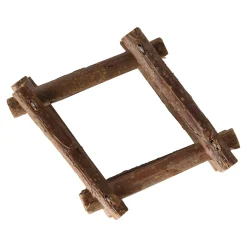 Knaagdier hooiruif vierk hout 15cm