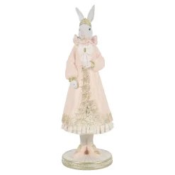 Konijn staand roze 30cm