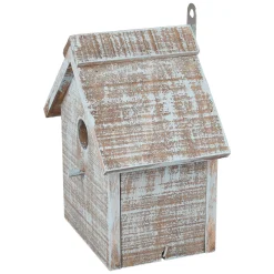 Nestkast gradijs hout blauw-bruin