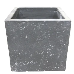 Pot Clayfibre Cubi auth. grey 23 cm