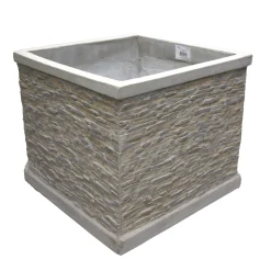 Pot Jambi Slate cube grey 20 cm