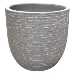 Pot Utah egg washed grey 25 cm
