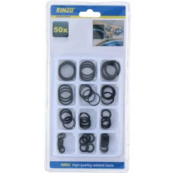 Ringenset rubber 50st assorti Kinzo