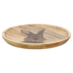 Schaal hout konijn 25 cm
