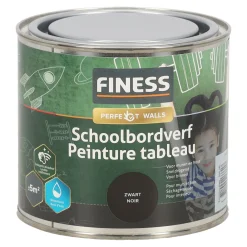 Schoolbordverf zwart 1428 500ml Finess