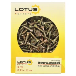 Spaanplaatschroef 4,5 x 20 mm 200st Lotus