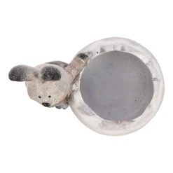 Staand konijn met pot 17cm 2 assorti