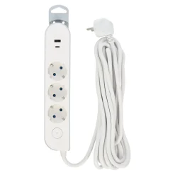 Stekkerdoos 3-NL+USB A+C 3x1,5 5M DM